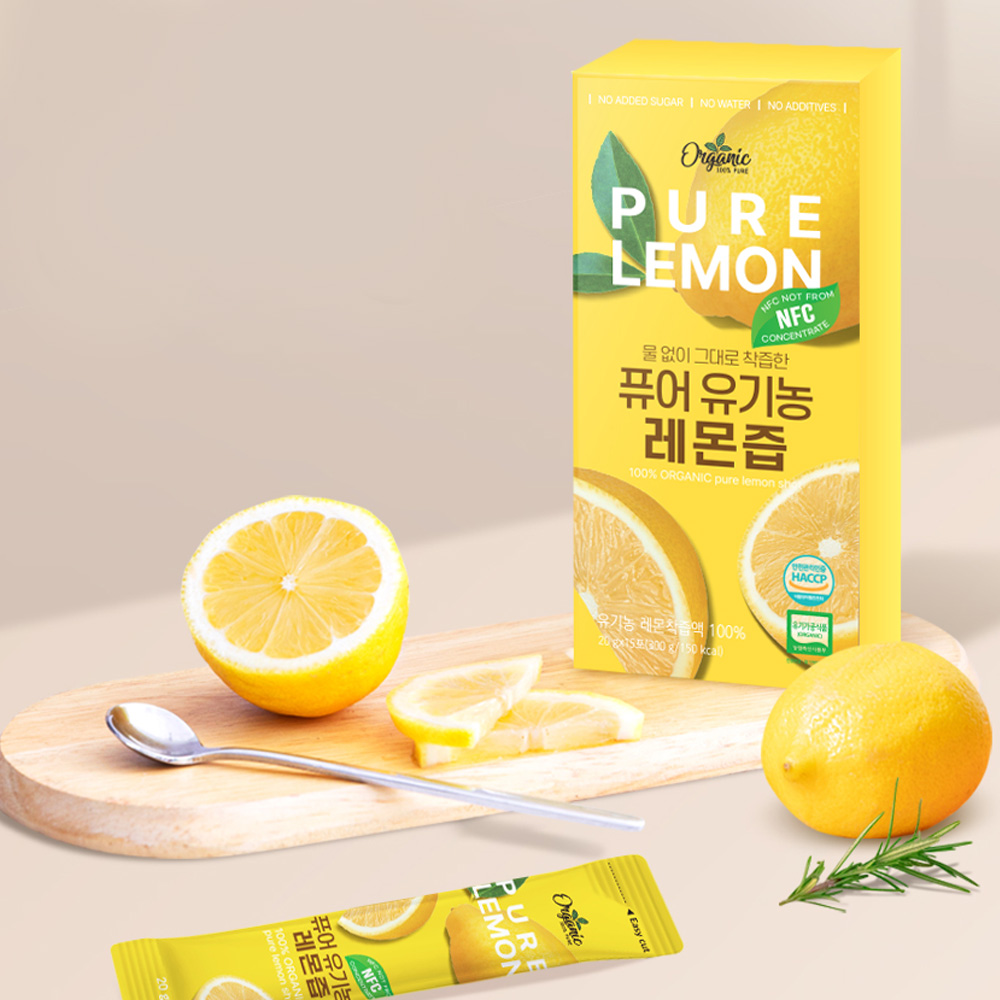 천호엔케어 통째로 NFC착즙 100% 유기농 퓨어 레몬즙 20ml 15포, 6개 - 상세 이미지 5