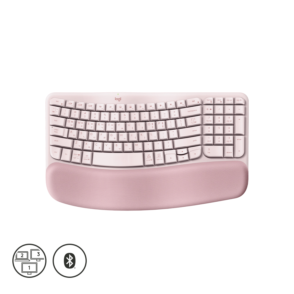 로지텍 WAVE KEYS 무선 블루투스 키보드 로지텍코리아 인체공학 오피스 노트북 맥북 이미지 7