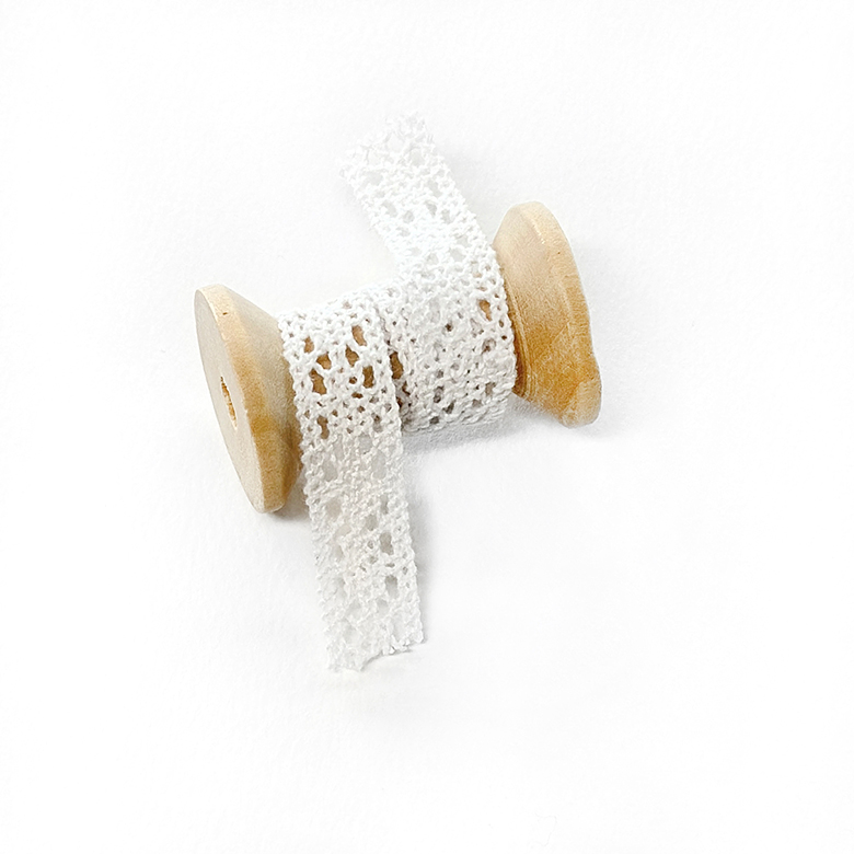 (대용량 10마) 1.2cm 토숀레이스 면레이스 장식레이스 스칼랩 레이스 (900cm) - 상세 이미지 3