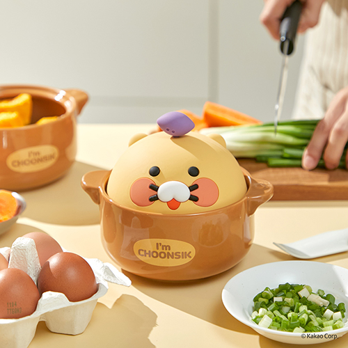 춘식이 전자레인지 용기 뚜껑 세트 캐릭터 계란찜 식기 카카오 프렌즈 굿즈 - 상세 이미지 3