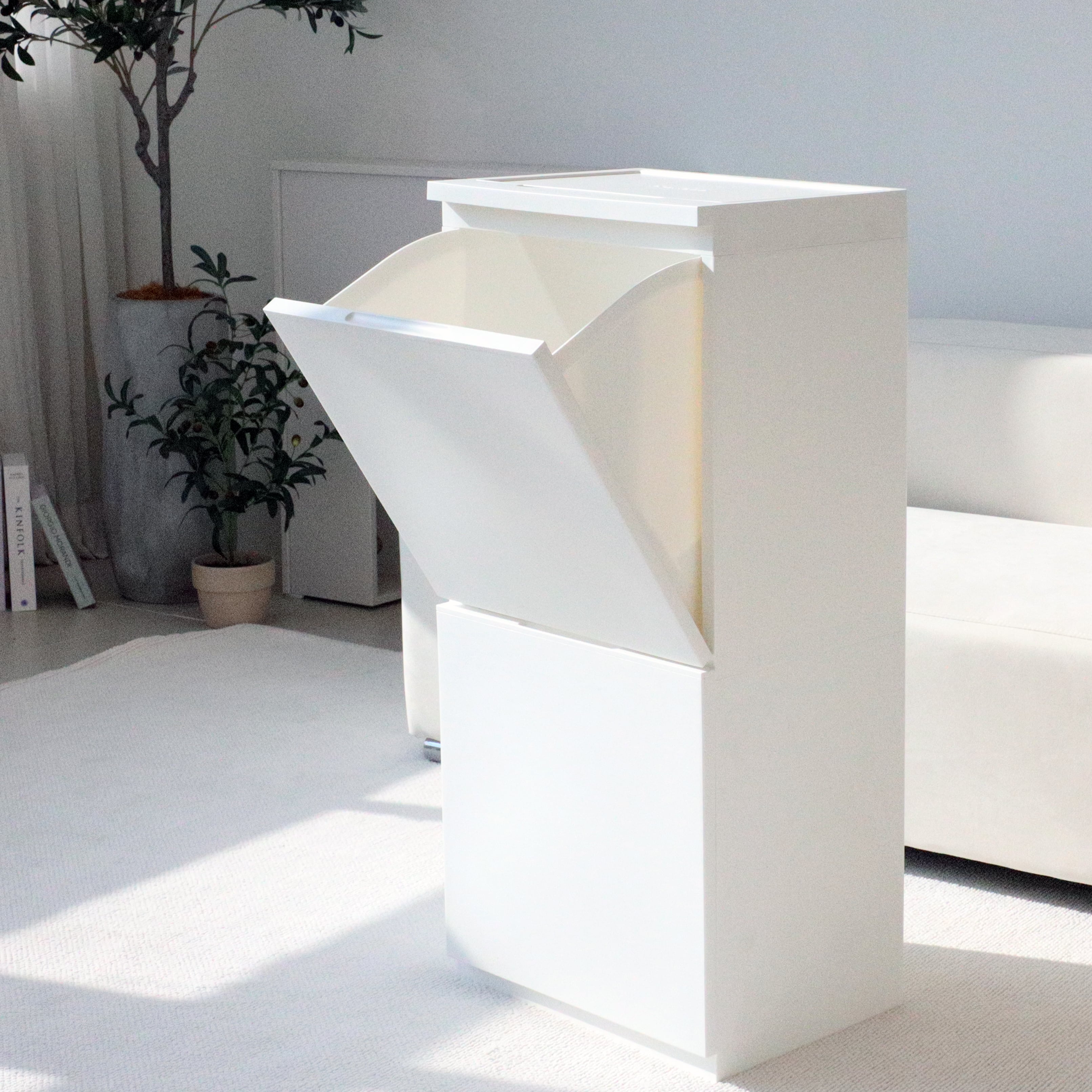 [올화이트 출시] 그란데 정리함/분리수거함 2단