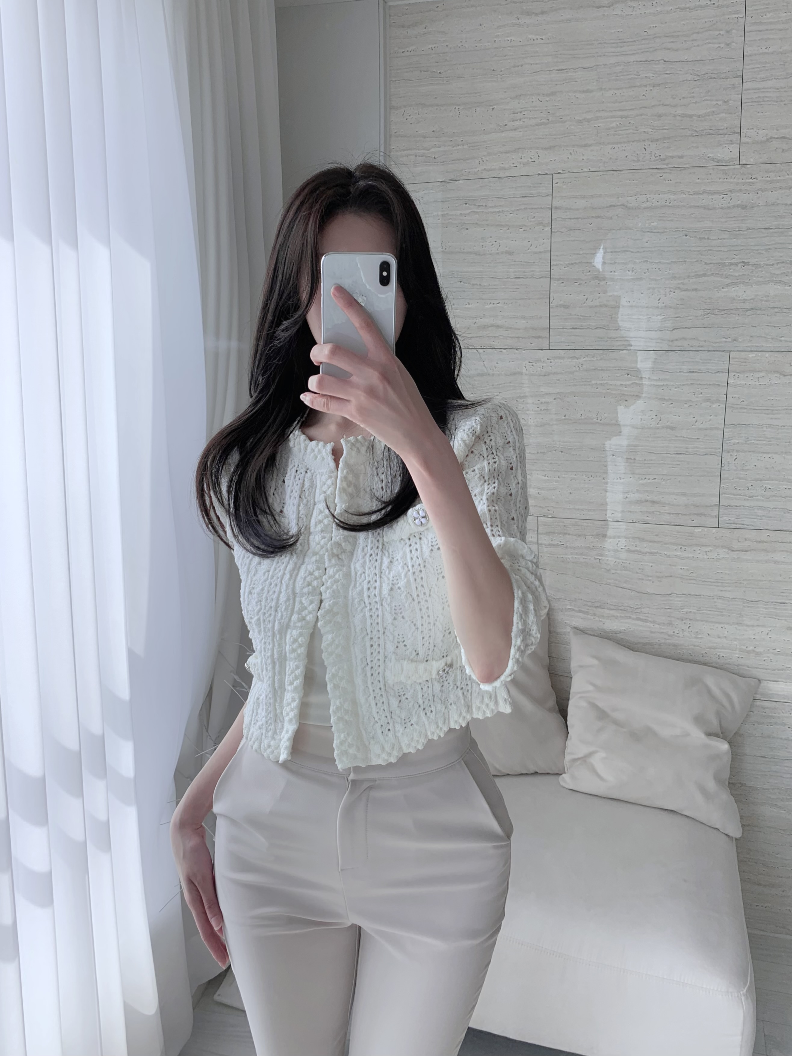 (평균배송4-7일)*주문폭주* 비엔나 쥬얼리단추 펀칭 여름가디건 여름니트 트위드가디건 [소재 고퀄리티] 상세 이미지 9