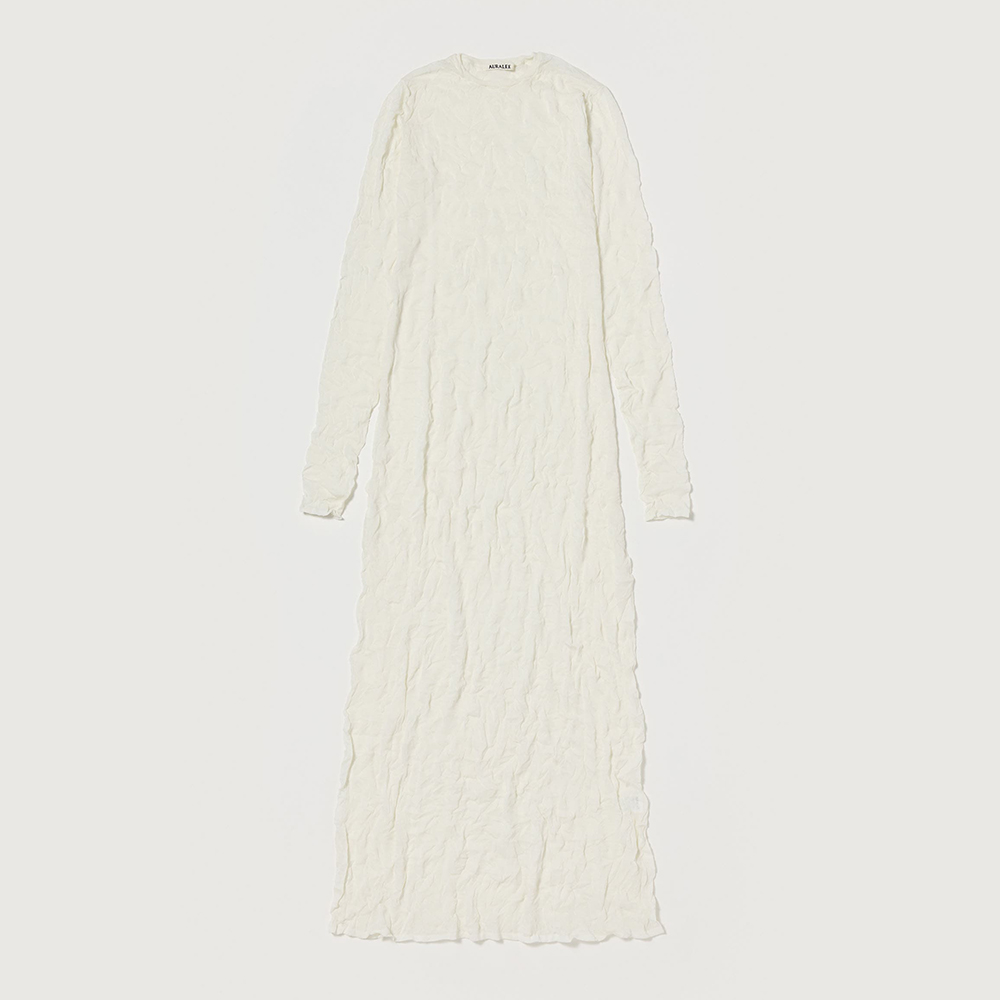 오라리 우먼즈 원피스 WRINKLED WOOL POLYESTER HIGH GAUGE KNIT DRESS 25SS - 상세 이미지 3