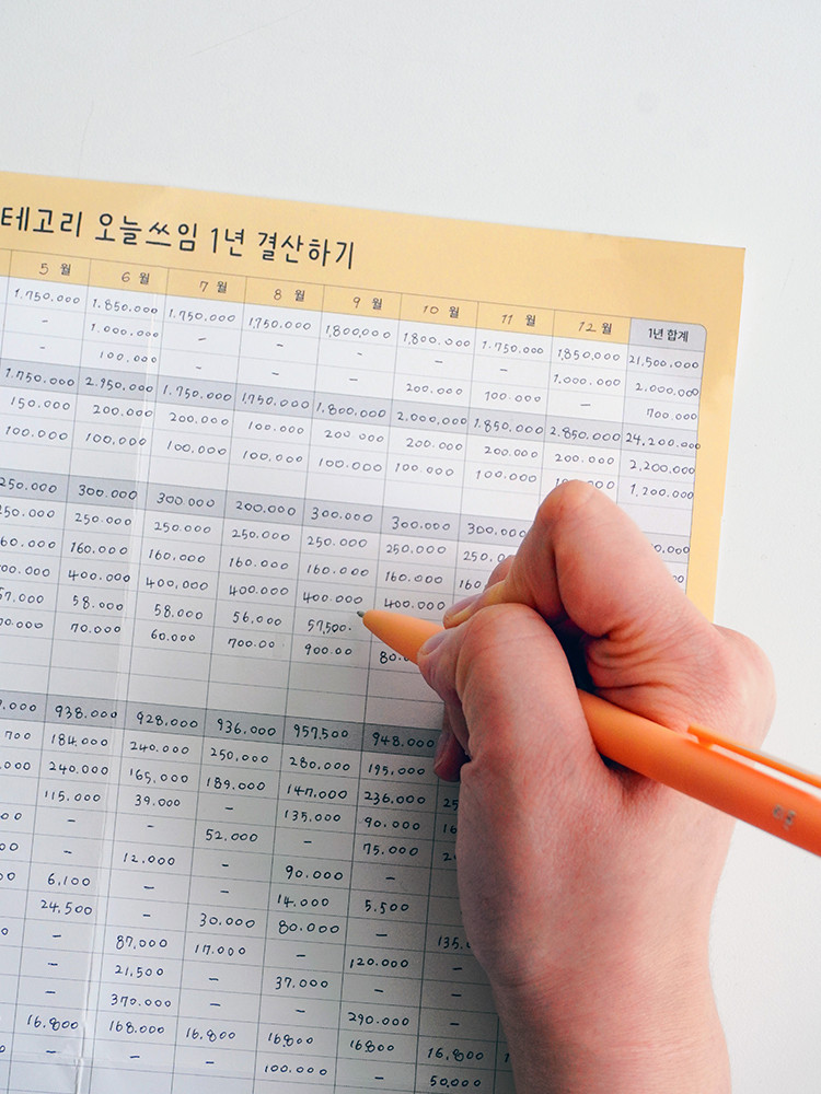 리훈 카테고리 오늘쓰임 편한 수기 가계부 신혼부부 금전출납부 현금 장부 용돈기입장 사진 5