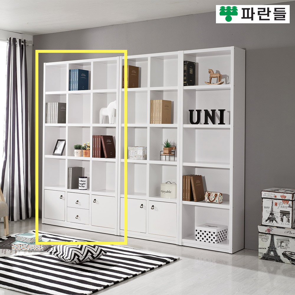파란들가구 33T 1200 도어 5단책장 서재책장 수납장식장 - 메인 이미지