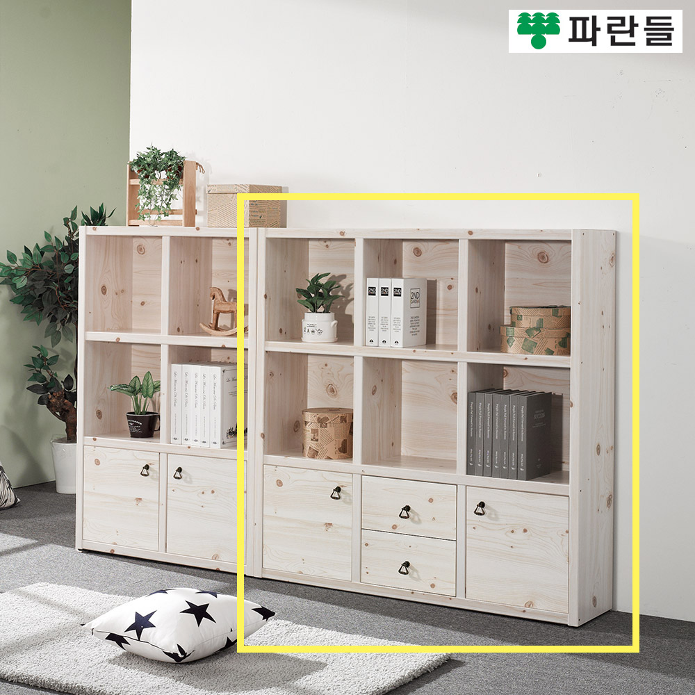 파란들가구 33T 1200 도어 3단책장 거실책장 수납장식장 - 상세 이미지 2