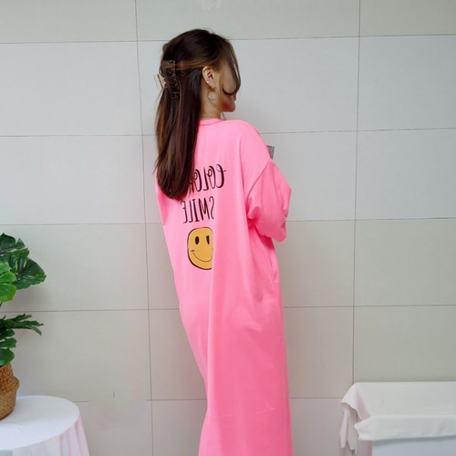 (국산면원단/국내자체생산) ON3007 뷰티풀 스마일 양트임 면 박스 롱 원피스 20대30대여성의류 - 상세 이미지 4