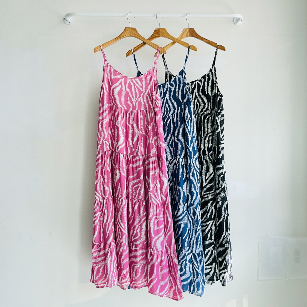 빅사이즈롱원피스 뷔스티에원피스 끈나시 휴양지룩