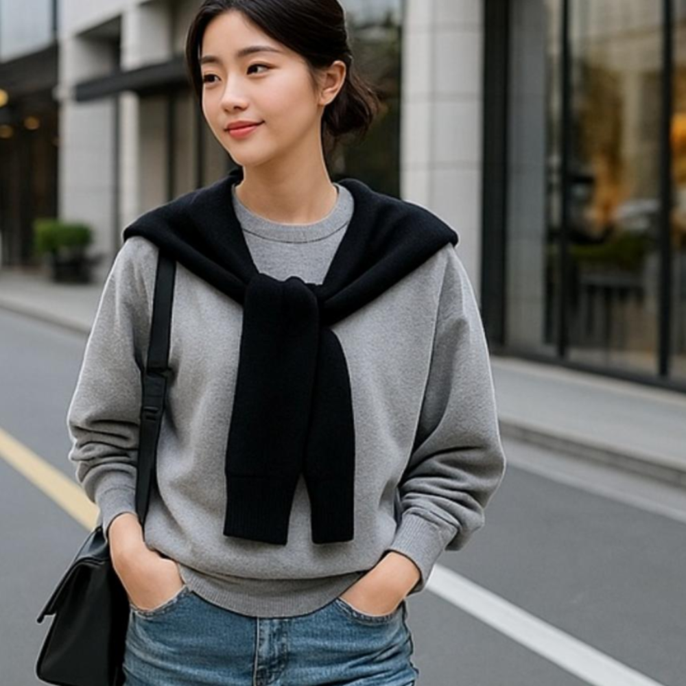 어깨숄가디건 걸치는 니트숄 캐시미어 페이크가디건 이미지 6