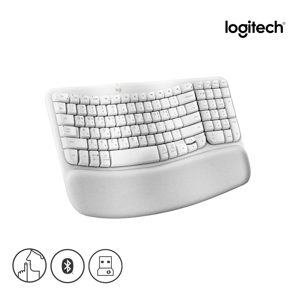 로지텍 WAVE KEYS 무선 블루투스 키보드 로지텍코리아 인체공학 오피스 노트북 맥북 이미지 6