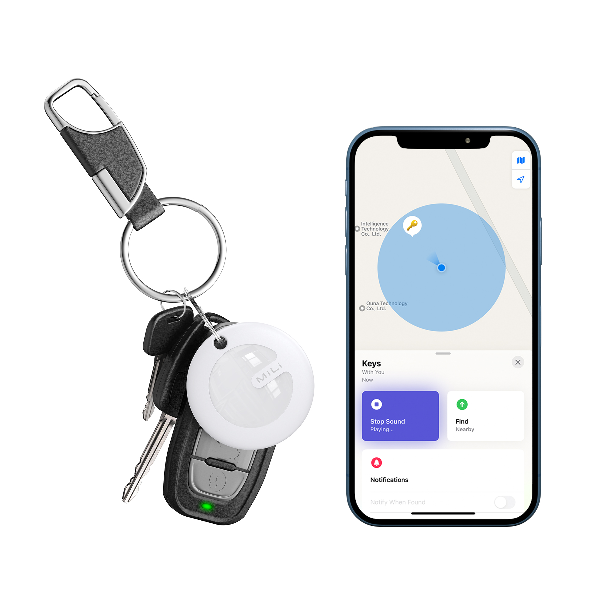 MiLi 미태그 위치추적기 태그 갤럭시 에어태그 미아방지 가죽케이스 스마트태그 유아 아이