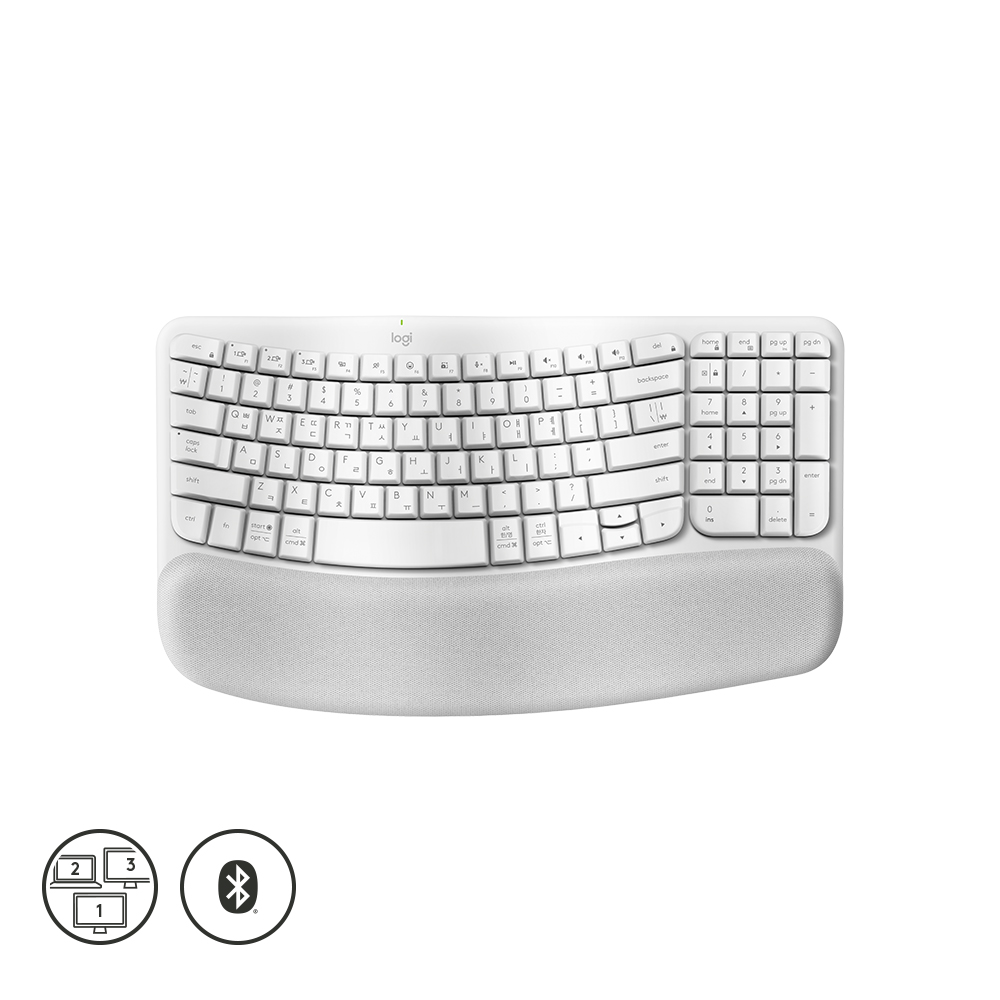 로지텍 WAVE KEYS 무선 블루투스 키보드 로지텍코리아 인체공학 오피스 노트북 맥북 - 상세 이미지 3