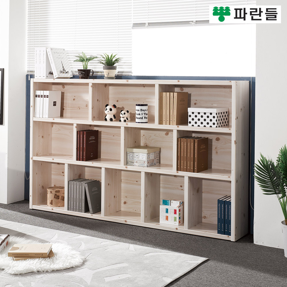 파란들가구 33T 2000 와이드 3단책장 A형 거실책장 수납장식장 - 상세 이미지 2