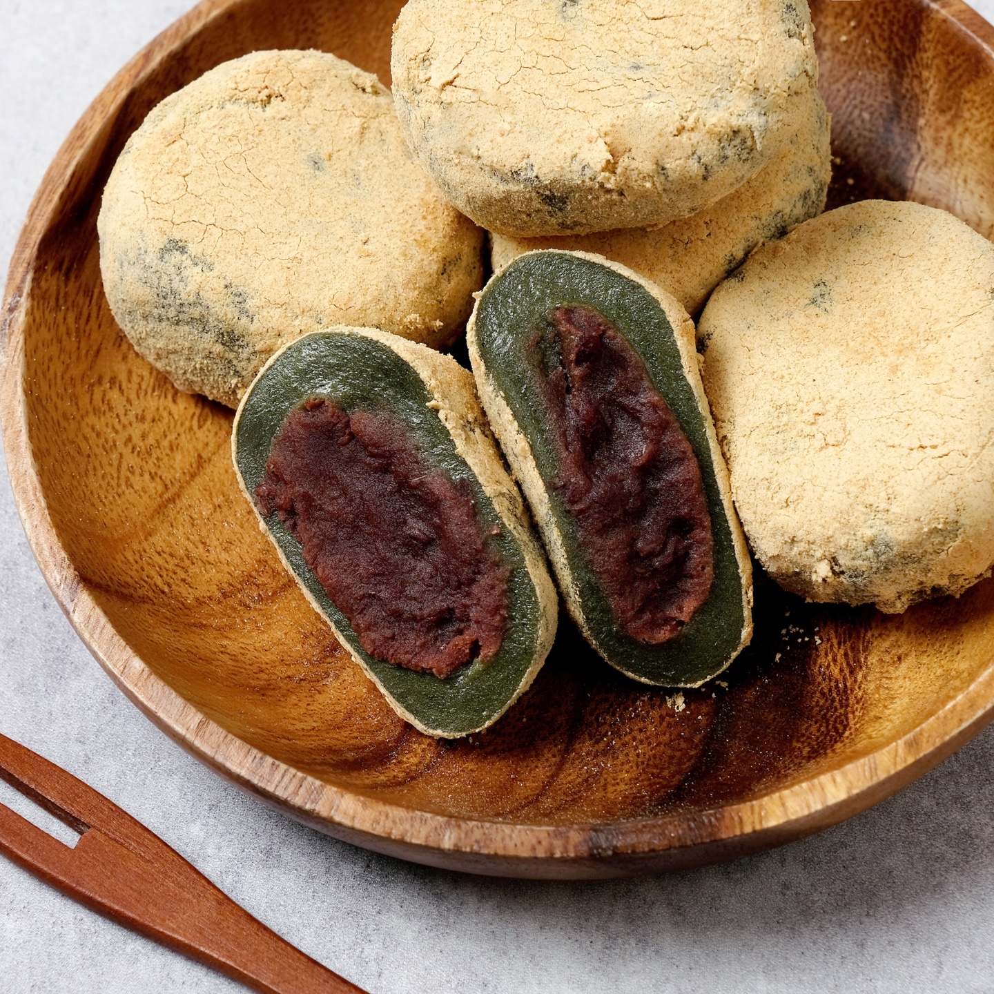 신라병가 개별포장 진한 쑥맛, 앙금있는 굳지않는 쑥개떡 30개입 - 상품 이미지