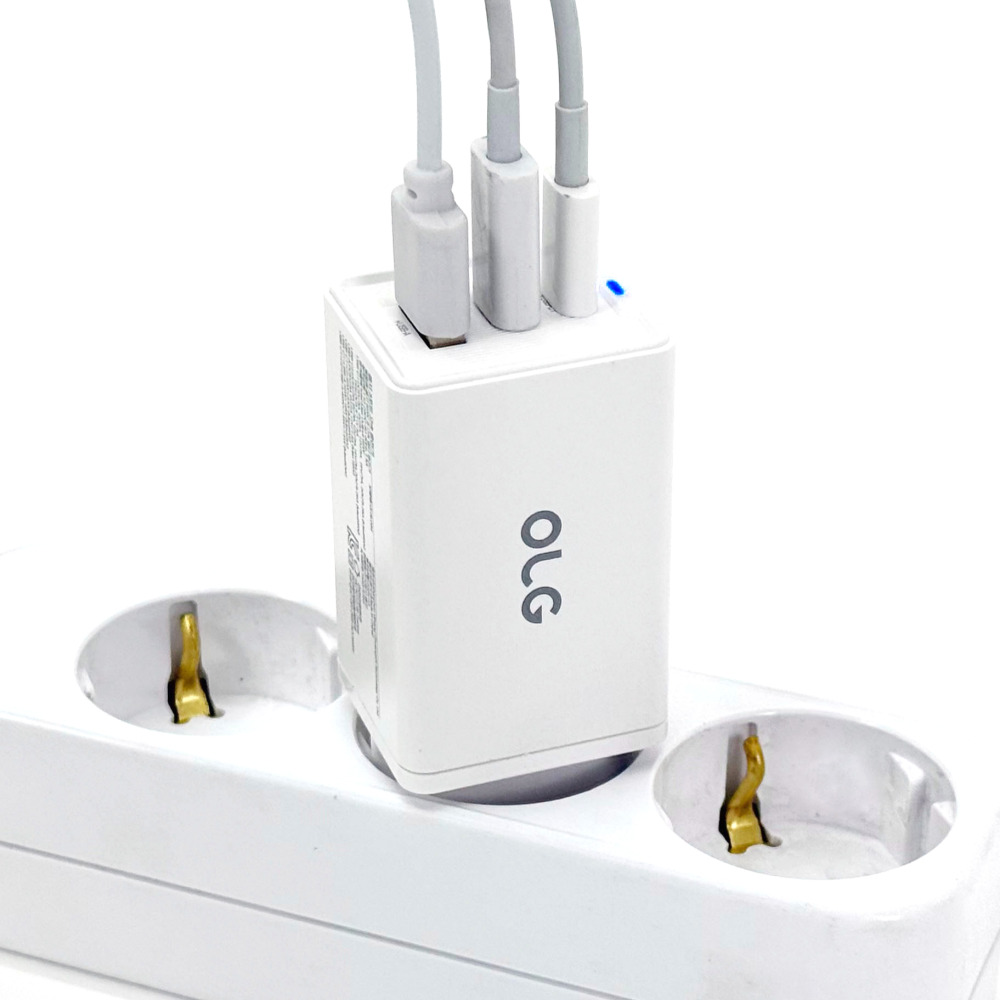 올지 65W 초고속 멀티 충전기 3포트 PD PPS 급속 충전 어댑터 C타입 USB 핸드폰 - 상세 이미지 4