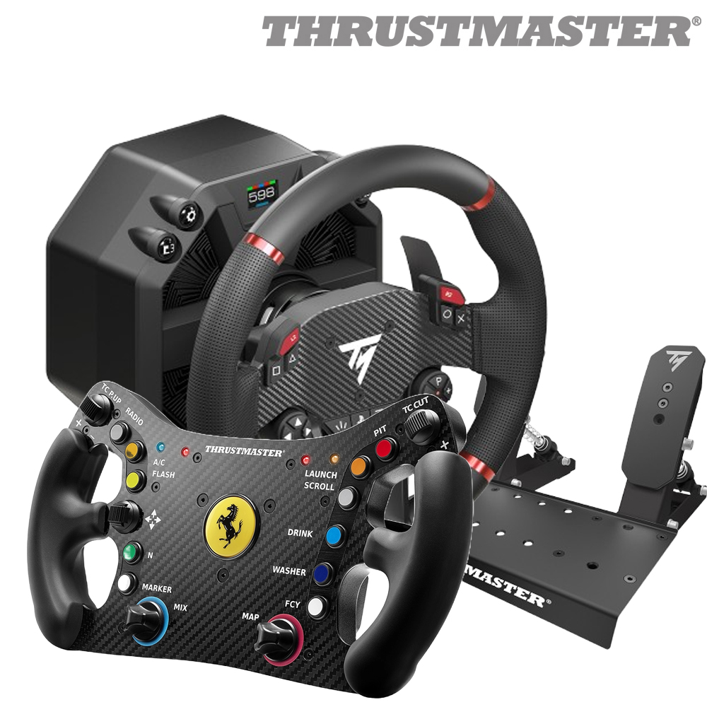 [예약판매 10월 중순 발송] 트러스트마스터 T598 DD 휠 + Ferrari 488 GT3 Wheel ADD-ON 패키지