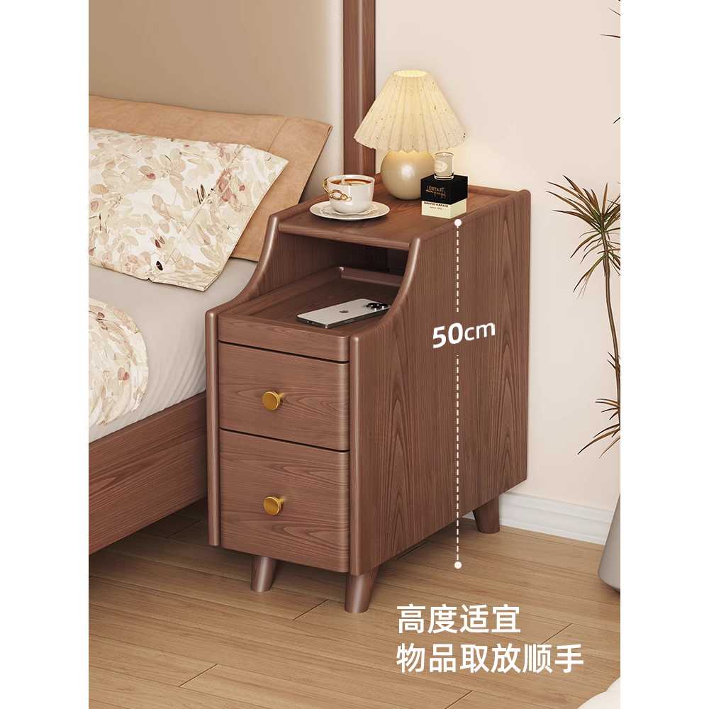 틈새 수납장 선반 캐비닛 사이드 침실 서랍 원목 협탁 20CM - 상세 이미지 5