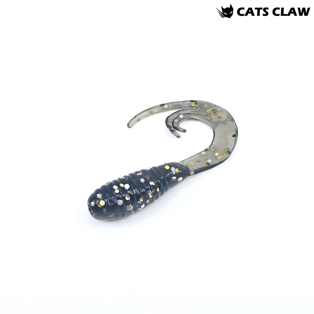 캣츠크로우 트리플그럽 꺽지웜 쏘가리웜 009 스모크 골드, 6.3cm - 메인 이미지