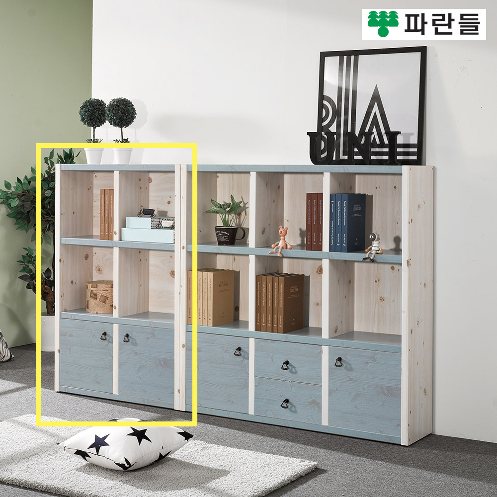 파란들가구 33T 800 도어 3단책장 거실책장 수납장식장 이미지 6