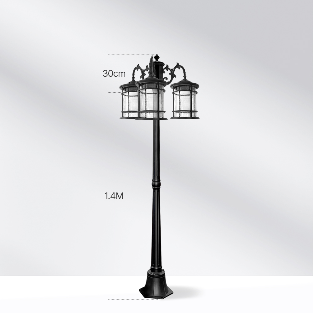 LED 전기가로등 잔디등 공원 아파트 카페 원형 마당 가로등 보안등 외등 기둥 1.4m - 상세 이미지 4