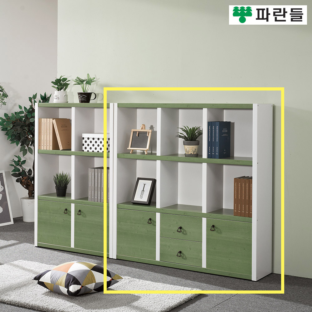 파란들가구 33T 1200 도어 3단책장 거실책장 수납장식장 - 상세 이미지 4