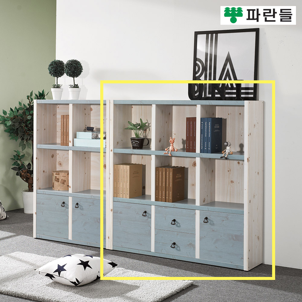 파란들가구 33T 1200 도어 3단책장 거실책장 수납장식장 - 상세 이미지 5