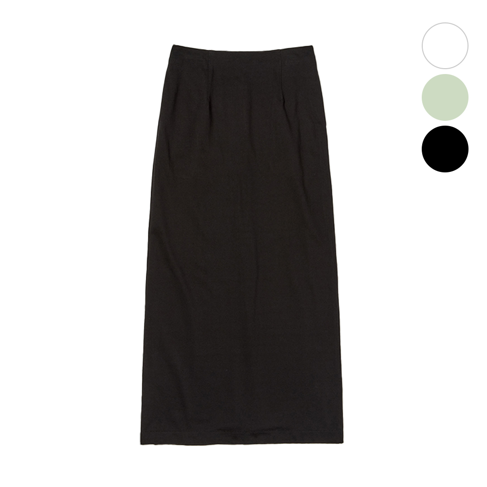 오라리 우먼즈 스커트 COTTON SLUB RAYON PLAITING SKIRT 25SS H라인 롱치마 - 메인 이미지