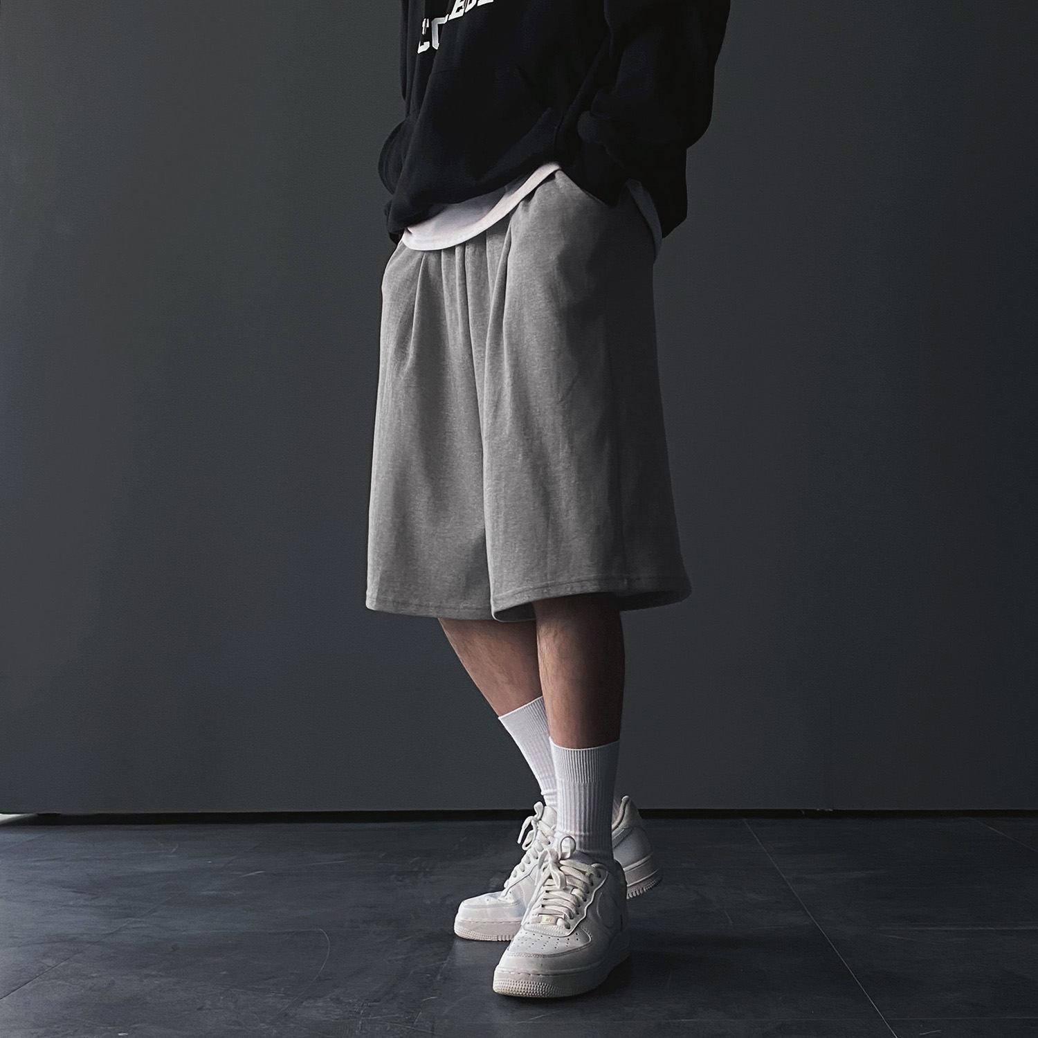 1+1 남자와이드반바지 벌룬팬츠 남자버뮤다팬츠 - 상세 이미지 3