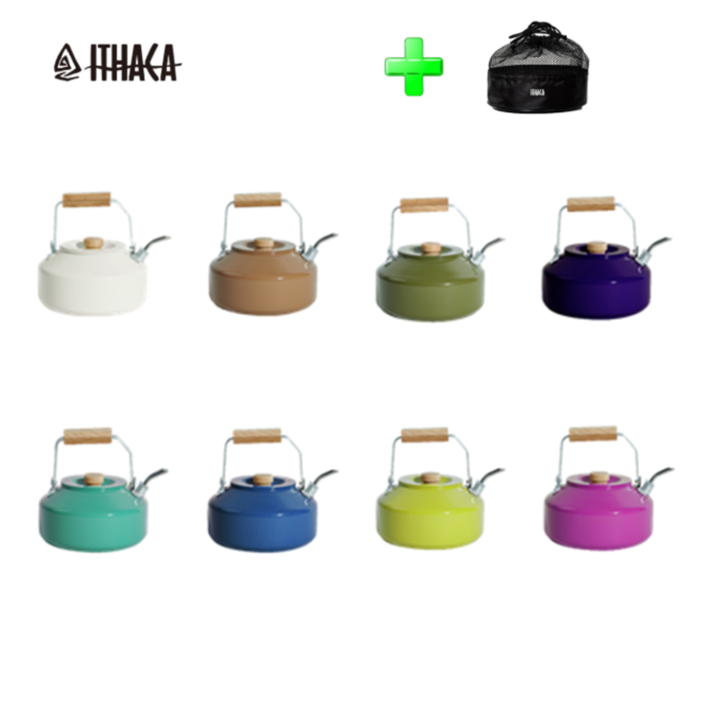 이타카 세라믹 케틀 플러스 1.1L 안전손잡이 부착 캠핑 백패킹 주전자