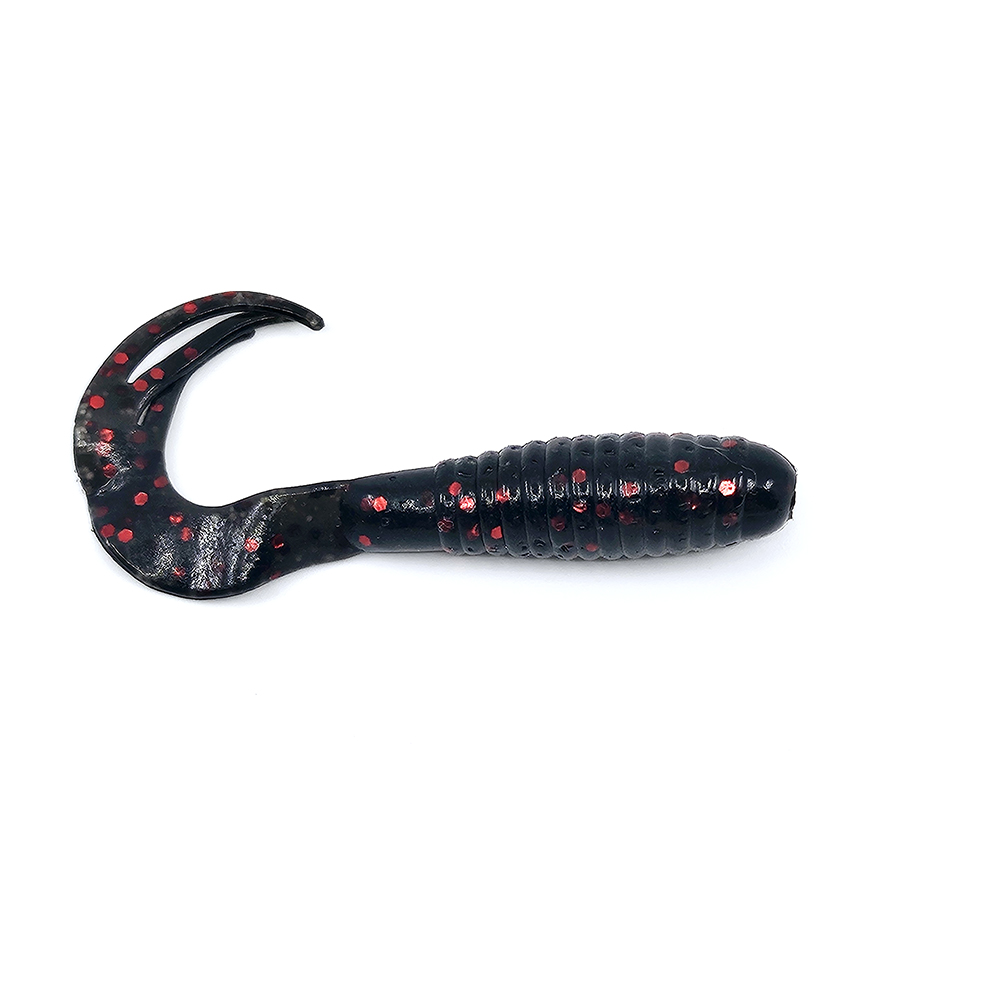 캣츠크로우 트리플그럽 꺽지웜 쏘가리웜 007 블랙 레드, 7.6cm(3인치) - 상세 이미지 3