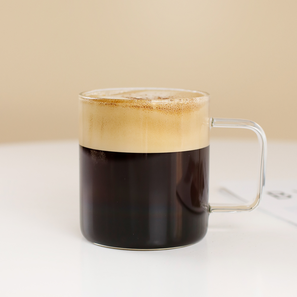 내열유리컵 홈카페 프롬 유리머그잔 360ml, 1개, 손잡이컵