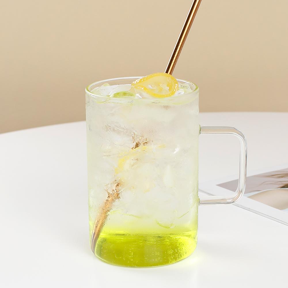 내열유리컵 홈카페 프롬 유리머그잔 500ml, 1개, 손잡이컵