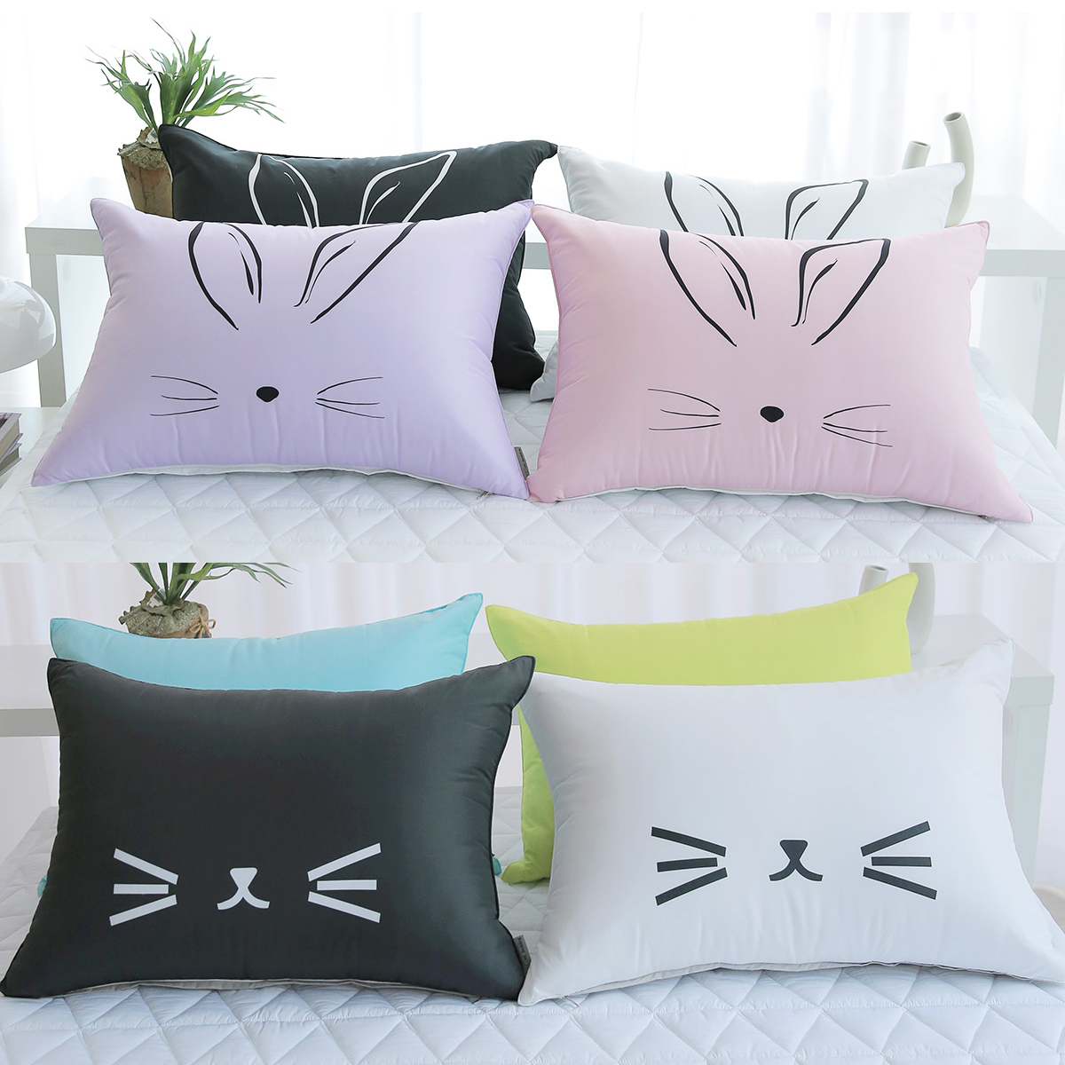 엠시베딩 알러지케어 키즈 코디 누빔베개커버 5070,2종