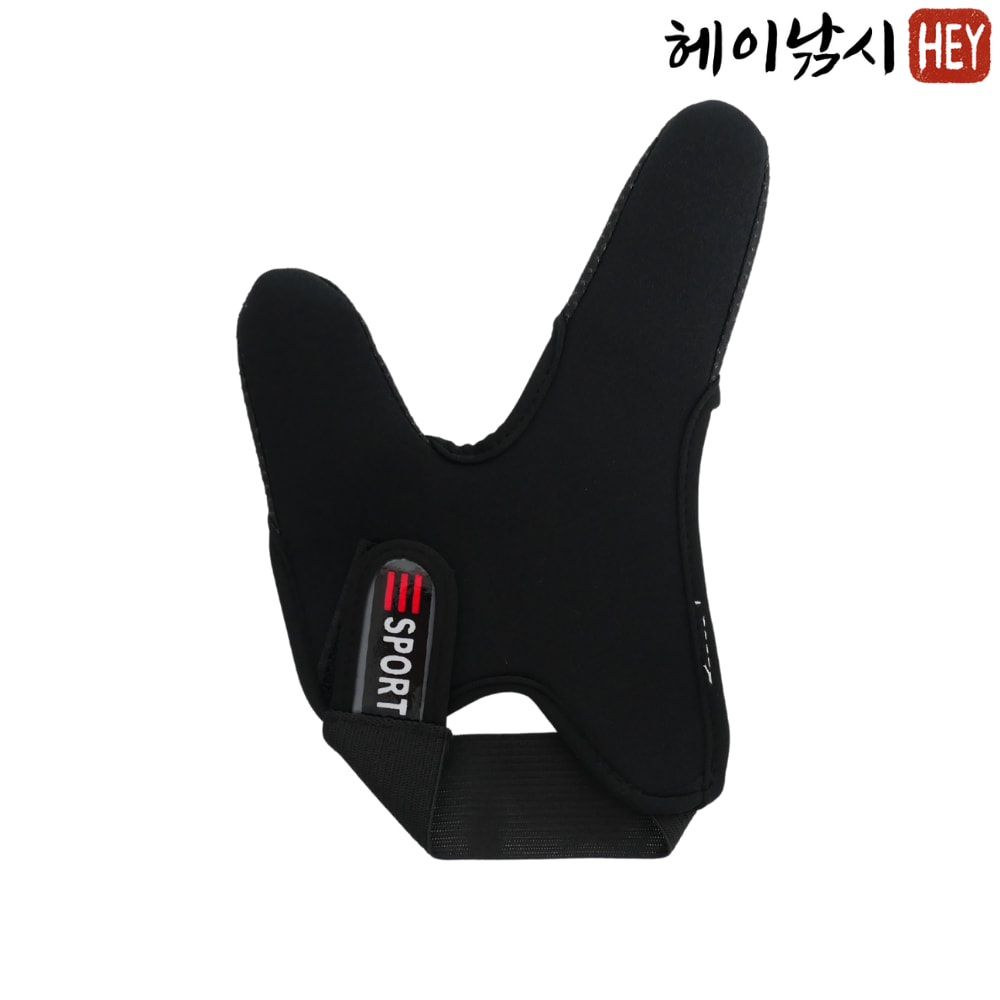 원투낚시 캐스팅장갑 잠수복소재 낚시장갑 핑거글러브 블랙, 두손가락 - 상품 이미지