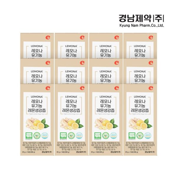 경남제약 레모나 유기농 레몬생강즙 12박스14포 : modern8061