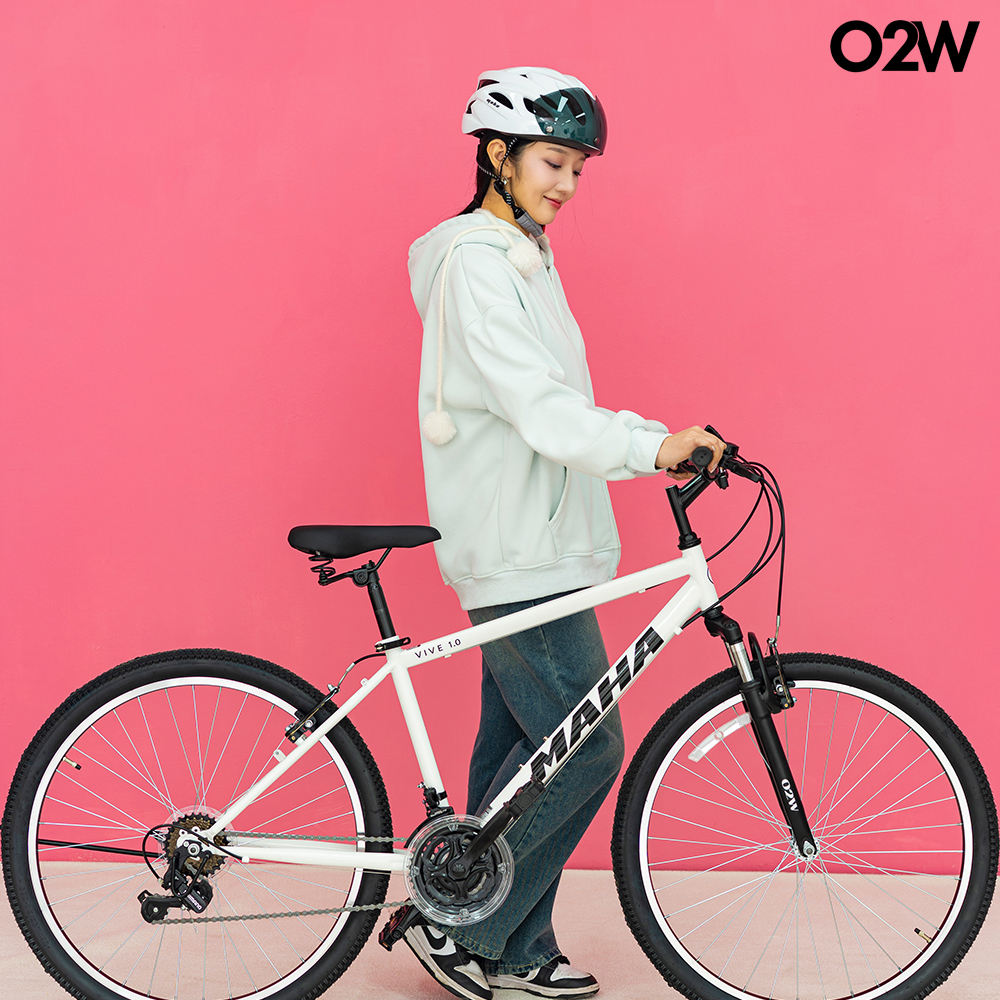 오투휠스 마하 VIVE 1.0 비브 26인치 초등학생 여성 입문용 산악 MTB 자전거 21단