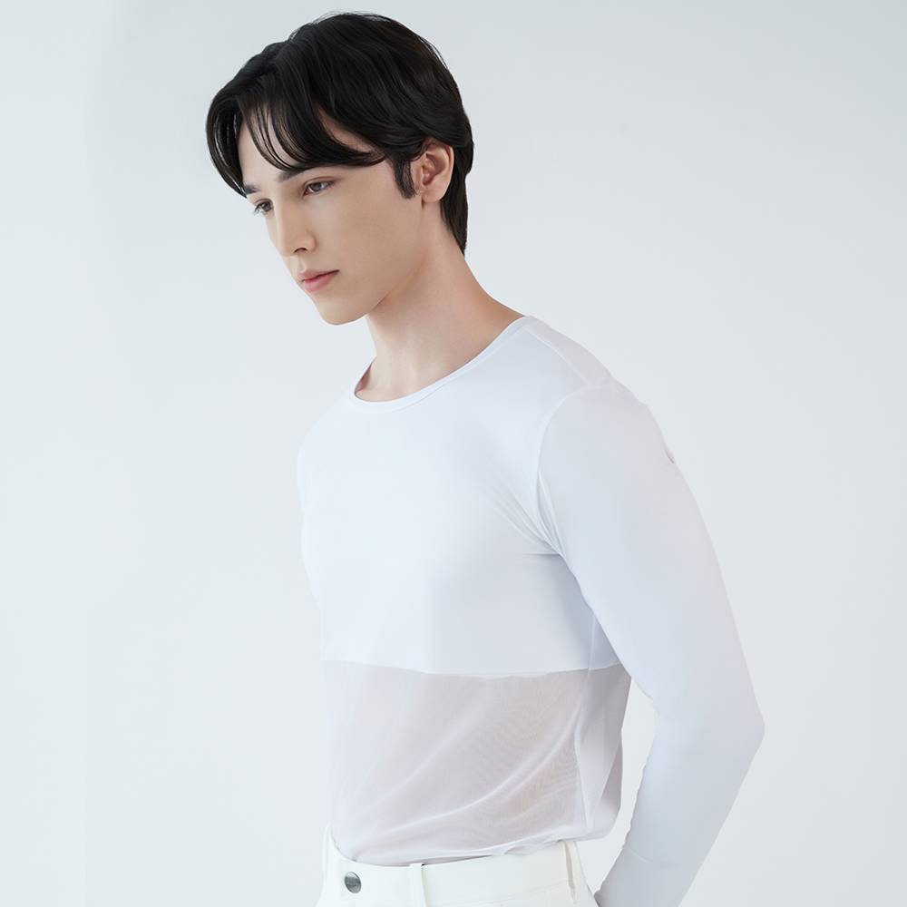 남성자외선차단 골프이너웨어 냉감티 테크스킨 하프메쉬