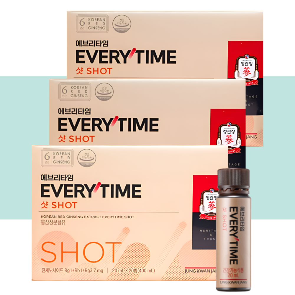 에브리타임 샷 홍삼정 애브리타임 정관장 20병X3박스