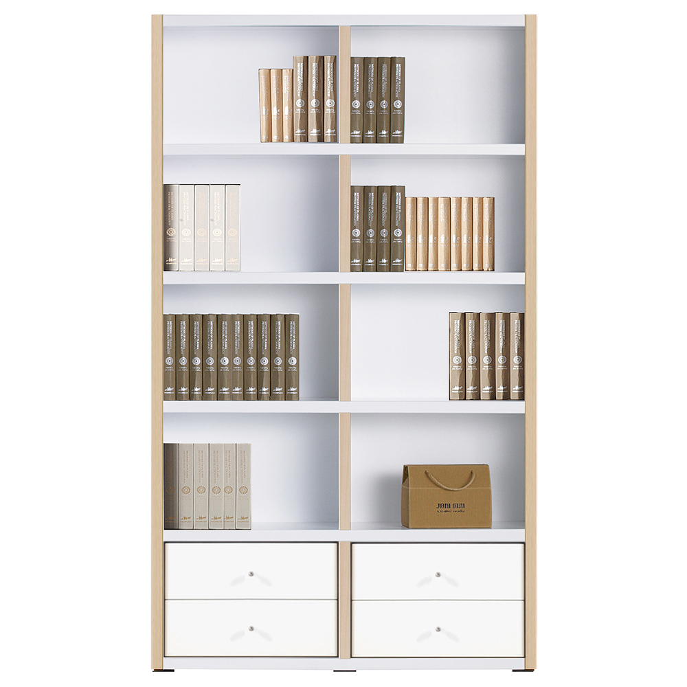 2000시스템 5단-1200책장(하서랍형) 책꽂이 수납장 진열장 TV책장