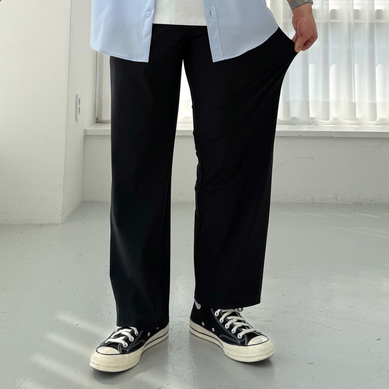 1+1 남자냉장고바지 통넓은바지 구김없는바지 - 상세 이미지 5