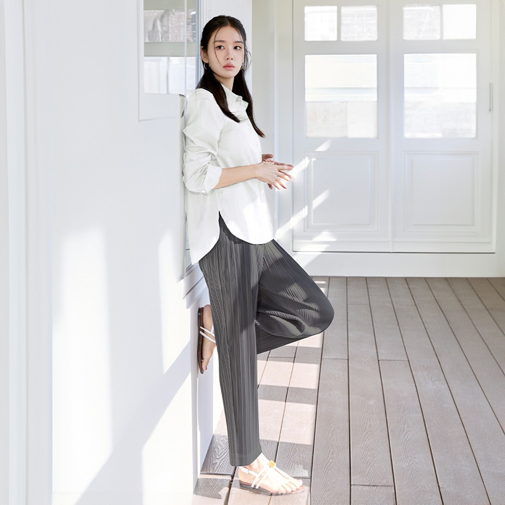 요이츠 플리츠 사브리나 팬츠