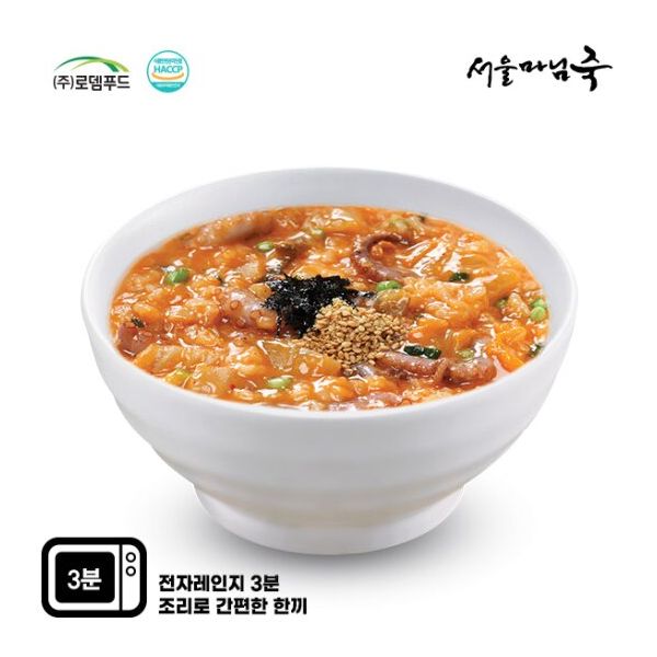 [DO803][서울마님죽]엄마의맛! 든든한 낙지김치죽500g x3봉 : 씨유니