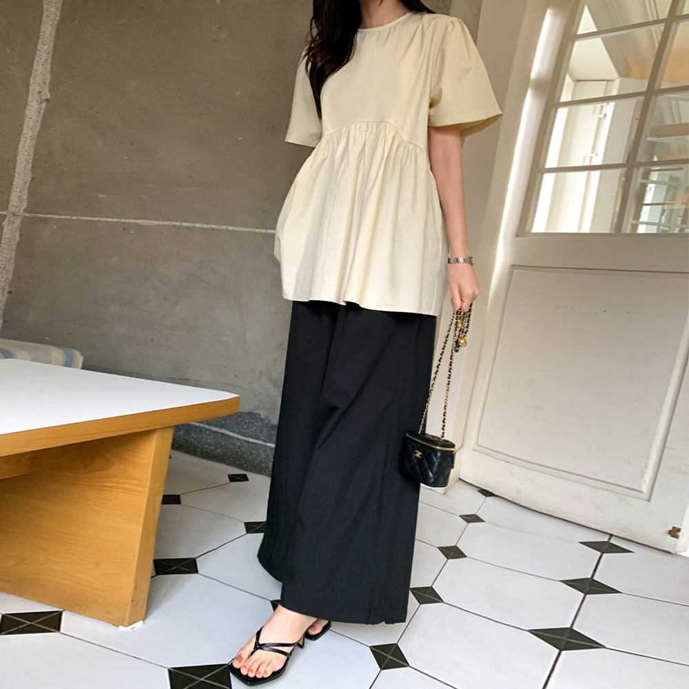 포에리 와이드 투웨이 조거 스트링 밴딩 팬츠 레이어링 스커트 세트 - 상세 이미지 2