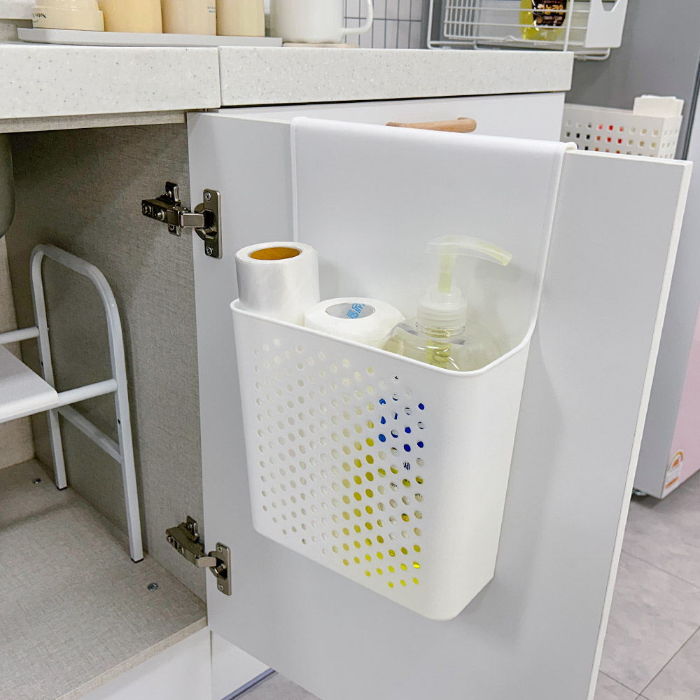 미니 싱크대수납바구니 긴 걸이형수납바구니 작은 사각걸이바스켓 미니 걸이형바스켓 도어바스켓