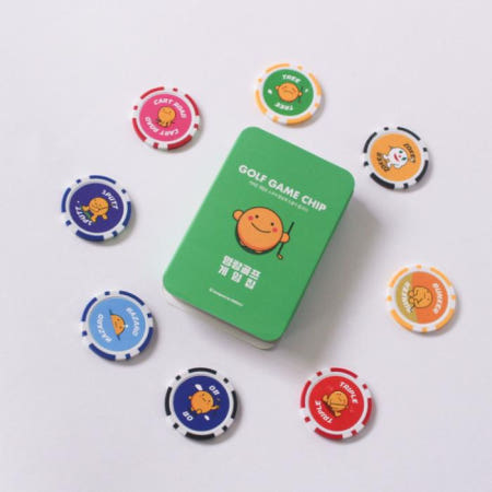 캐디필수품 명랑 골프 게입칩 볼마커 칩돌리기