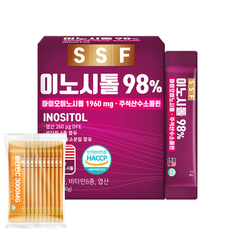 미오이노시톨98%콜린 1박스 30포 엽산 비타민B12, 6, 니코틴산아미드 판토텐산칼슘