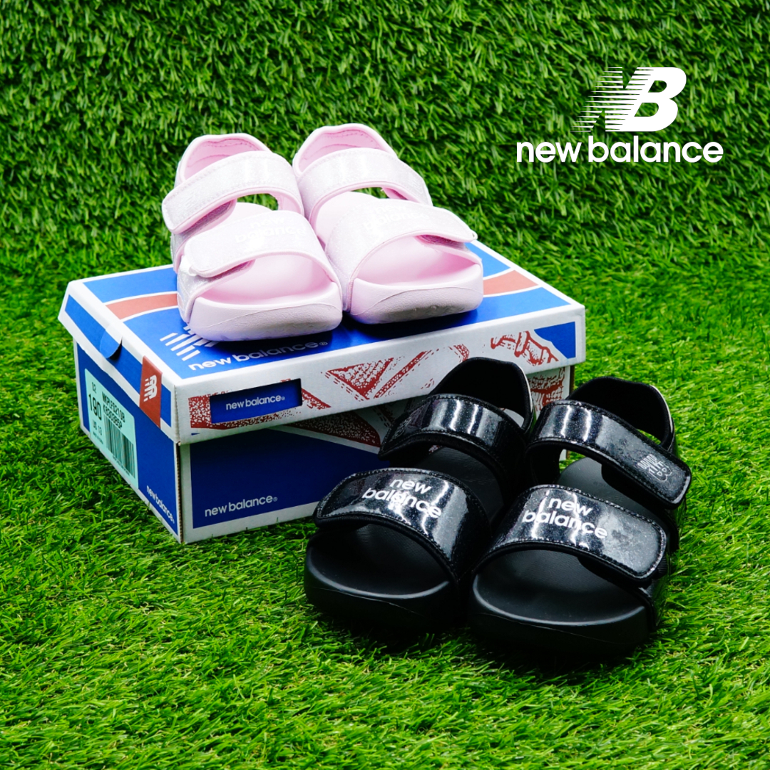 뉴발란스 6303 키즈 초등학생 유치원 글리터 유광 여름 반짝이 샌들 블랙 핑크