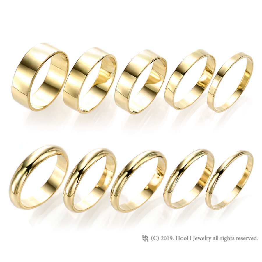 14k 18k 커플링 평반지 금 엥게이지 민자 가족 반지 실반지 제품 이미지