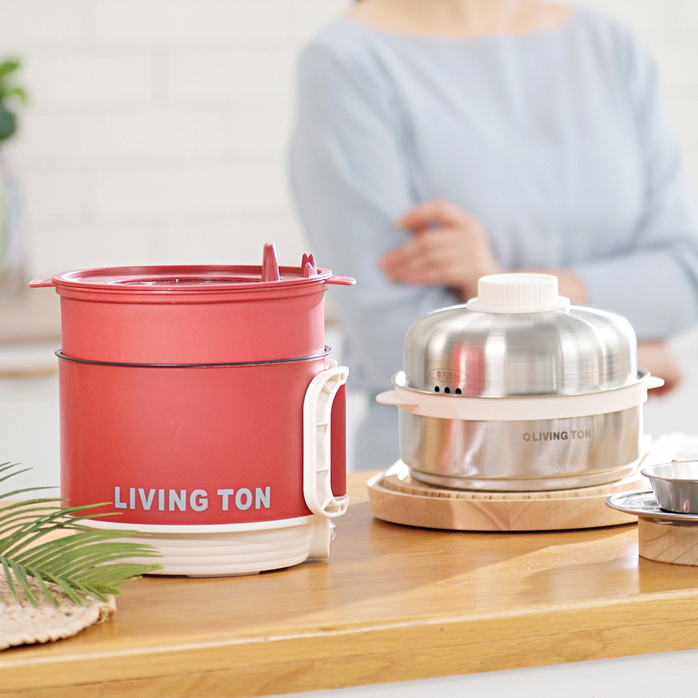 요리박사 멀티쿡 멀티쿠커 2단 스텐찜기 세트 전기웍 전기냄비