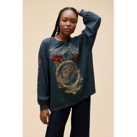 [해외]데이드리머 조니캐시 내쉬빌 로즈 OS 긴소매 티셔츠 여성